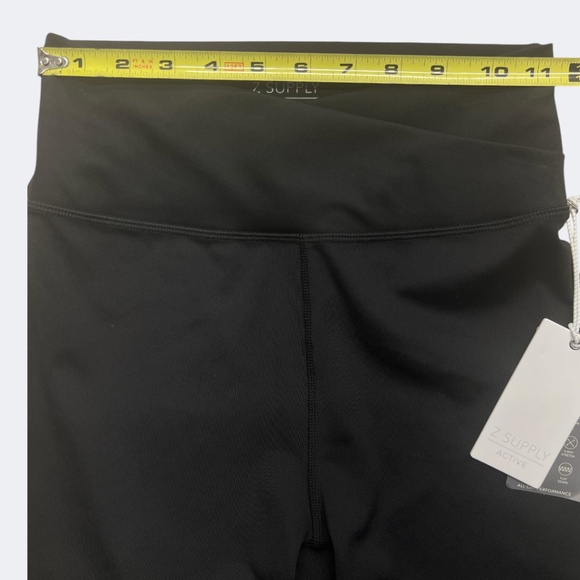 Z Supply Active Shorts Womens Medium Black High Rise Performance Biker Yoga Gym - Picture 3 of 6